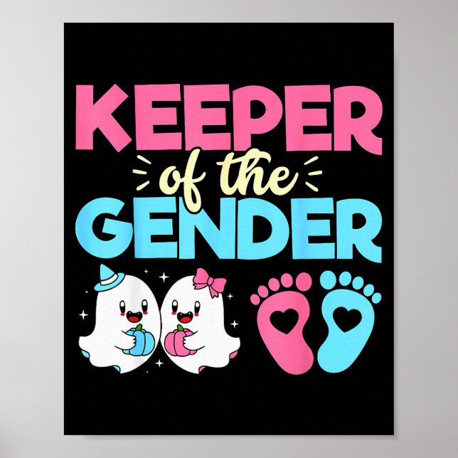 Affiche Keeper Of The Gender Pumpkin Halloween Baby Gender (Devant)