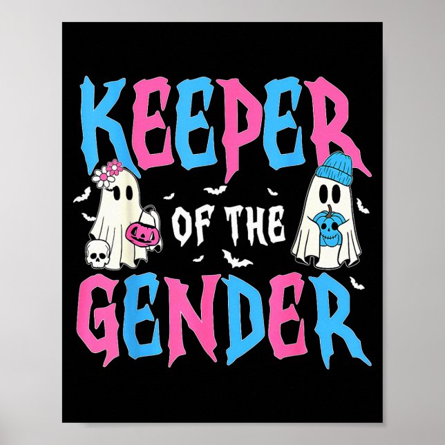 Affiche Keeper Of The Gender Pumpkin Halloween Baby Gender (Devant)