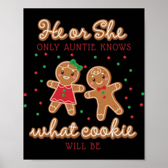 Affiche Keeper Of The Gender Reveal Gingerbread Auntie T S (Devant)