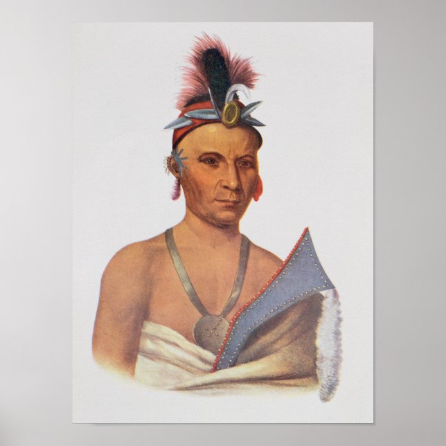 Affiche Keesheswa ou "le Soleil", un chef Fox (Devant)