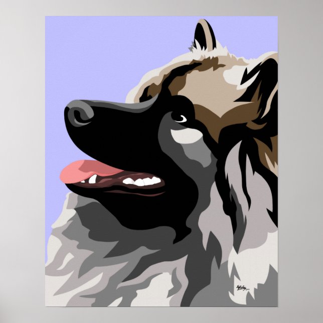Affiche Keeshond Art (Devant)
