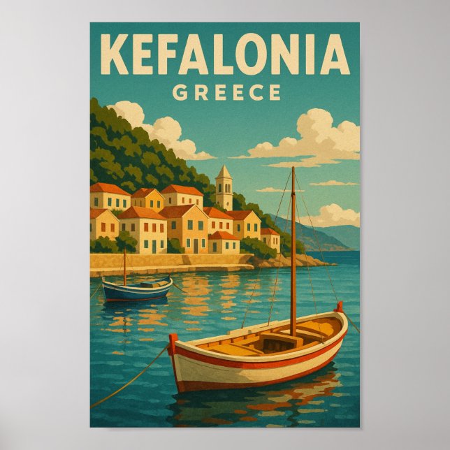 Affiche Kefalonia Grèce (Devant)