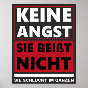 Affiche Keine Angst, sie beisst nicht. Hund/Hunde