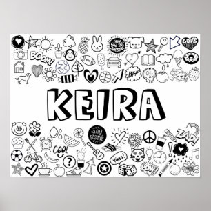 Affiche 'KEIRA' Couleur-it-Yourself Outline Design