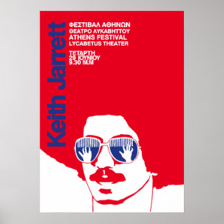 Affiche Keith Jarrett en Grèce Jazz Vintage