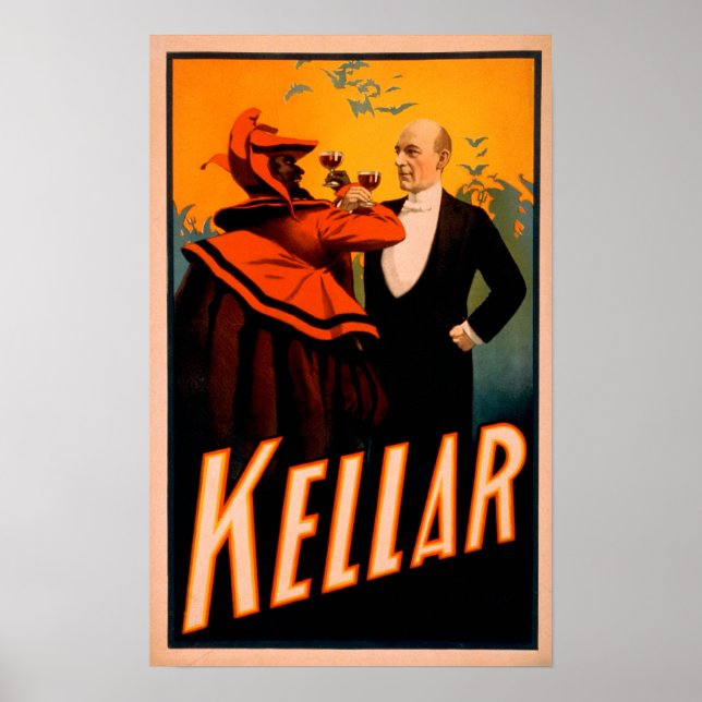 Affiche Kellar Magician Drinking Wine with the Devil (Devant)