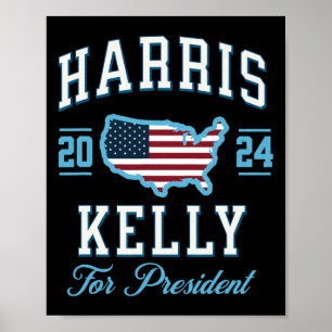 Affiche Kelly 2024 Drapeau de l'élection présidentielle Vi
