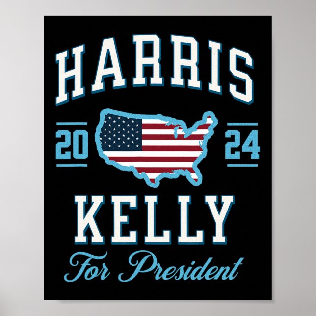 Affiche Kelly 2024 Drapeau de l'élection présidentielle Vi (Devant)