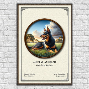 Affiche Kelpie australien Série de zoologie
