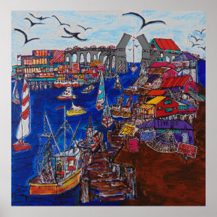 Affiche Kemah, Texas vers les années 1970