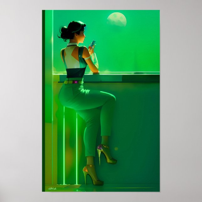 Affiche Ken Gage en attente du futur Science-fiction (Devant)