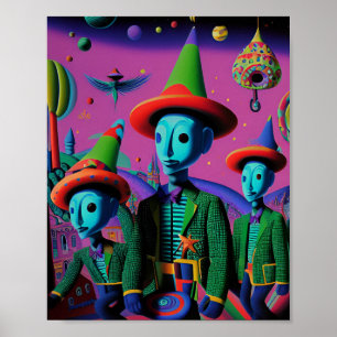 Affiche Ken Gage Fiesta Psychedélique