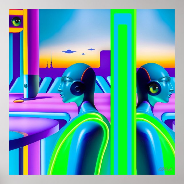 Affiche Ken Gage Future Spectrum Science-fiction (Devant)