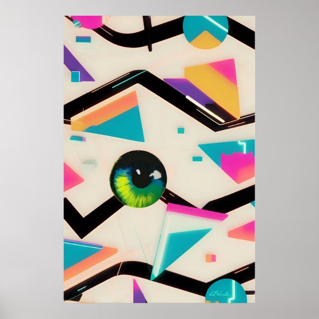 Affiche Ken Gage Memphis Design Group Popsicle Eyeball (Devant)