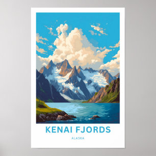 Affiche Kenai Fjords Alaska Travel Print