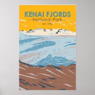 Affiche Kenai Fjords National Park Harding Icefield
