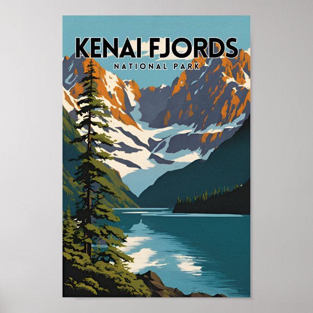 Affiche Kenai Fjords National Park Travel (Devant)