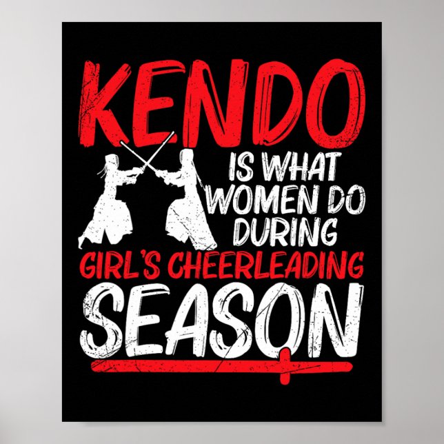 Affiche Kendo est ce que les femmes font pendant les cheer (Devant)
