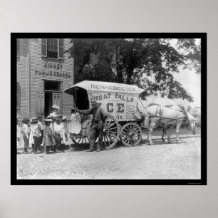 Affiche Kennebec Ice Wagon 1899