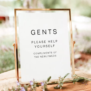 Affiche KENNEDY GENTS Moderne Salle de bain Toilettes Post