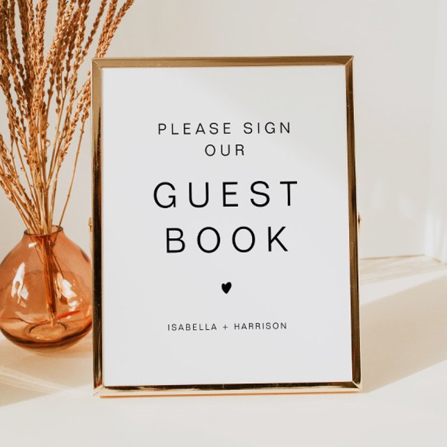 Affiche KENNEDY Minimalist Sign Notre Mariage de livre d'o (Créateur téléchargé)