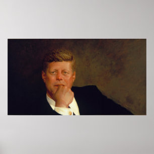 Affiche Kennedy Portrait à la Maison Blanche de Biden