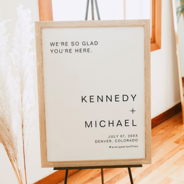 Affiche KENNEDY Simple moderne minimaliste Mariage Accueil (Créateur téléchargé)