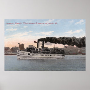 Affiche Kennedy Steamboat quitte Bremerton