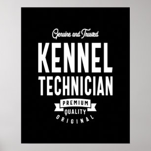 Affiche Kennel Technician Job Title Cadeau