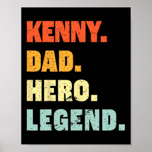 Affiche Kenny Papa Hero Legend Personnalisé Nom Fat
