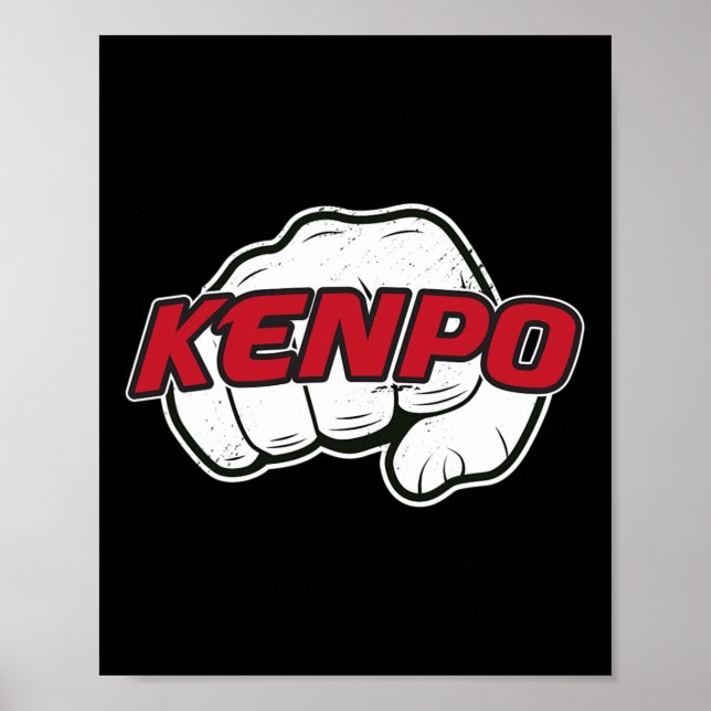 Affiche Kenpo Karate Arts martiaux Poing d'autodéfense (Devant)