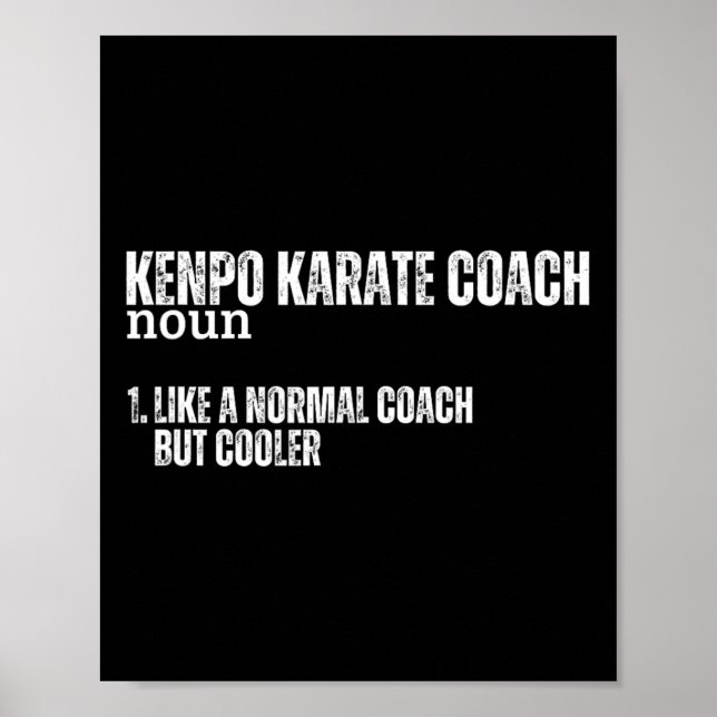 Affiche Kenpo Karate Coach Définition Drôle Fier Américain (Devant)