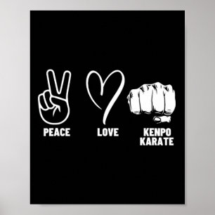 Affiche Kenpo Karate Coach Peace Love American Kenpo