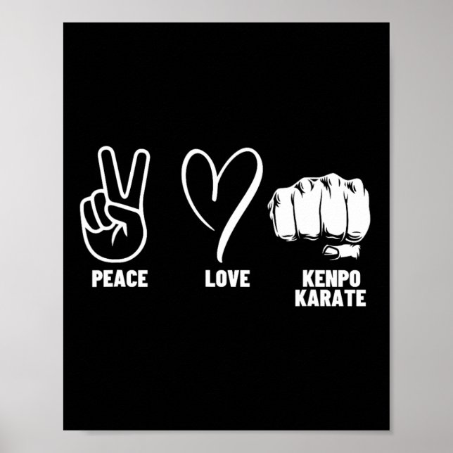 Affiche Kenpo Karate Coach Peace Love American Kenpo (Devant)
