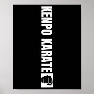 Affiche Kenpo Karate Entraîneur Vintage détendu Américain