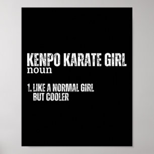 Affiche Kenpo Karate Girl Définition Drôle Femmes Américai
