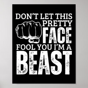 Affiche Kenpo Karate Girl I'm A Beast Funny Women American