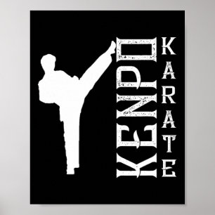 Affiche Kenpo Karate Japon Entraîneur de combat de défense