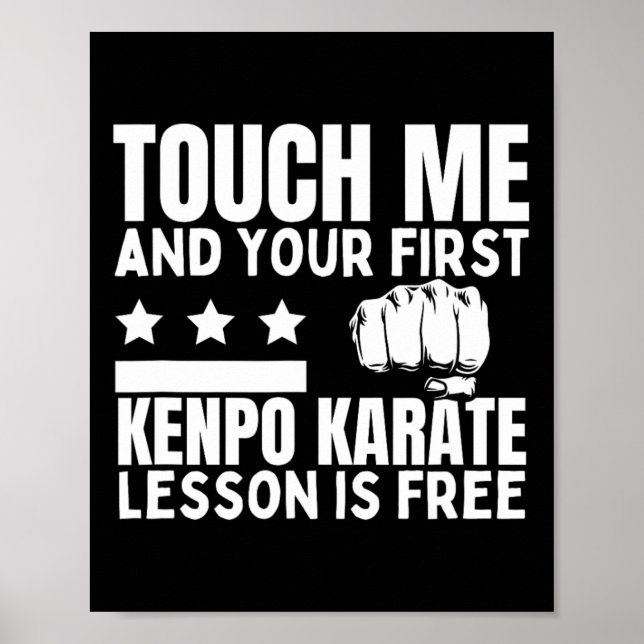 Affiche Kenpo Karate Leçon Pour Coach Gratuit Amusant Amér (Devant)