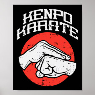 Affiche Kenpo Karate Salutation Kempo Arts martiaux Hommes
