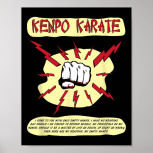 Affiche Kenpo Karate Self Defense Martial Arts