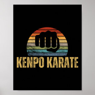 Affiche Kenpo Karate Vintage Retro les années 70 Design Am