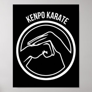 Affiche Kenpo Karate White Black Hands Cool Martial Arts T