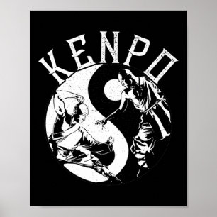 Affiche Kenpo Yin Yang Martial Arts Japonais Kempo Fighter