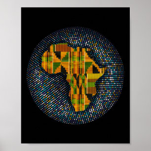 Affiche Kente Clothe Metallic Africa Design Sticker
