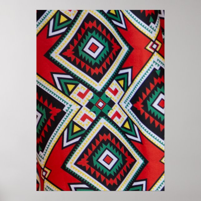 Affiche Kente Geometric Tapestry (Devant)