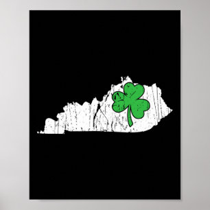 Affiche Kentucky State St. Patrick's Day Kentucky Green Sh