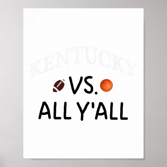Affiche Kentucky Vs. All Y'all Footall Sketll (Devant)