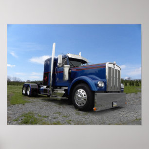Affiche Kenworth - Modèle "Red Hot & Blue"