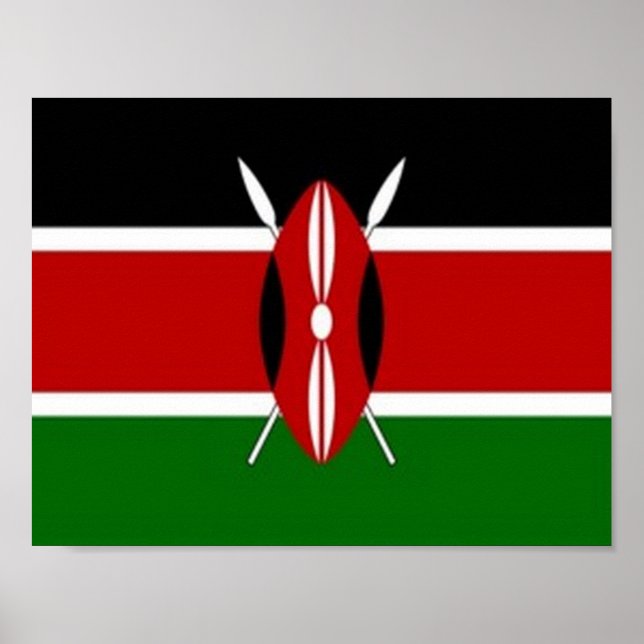 Affiche Kenya - Drapeau - (Devant)